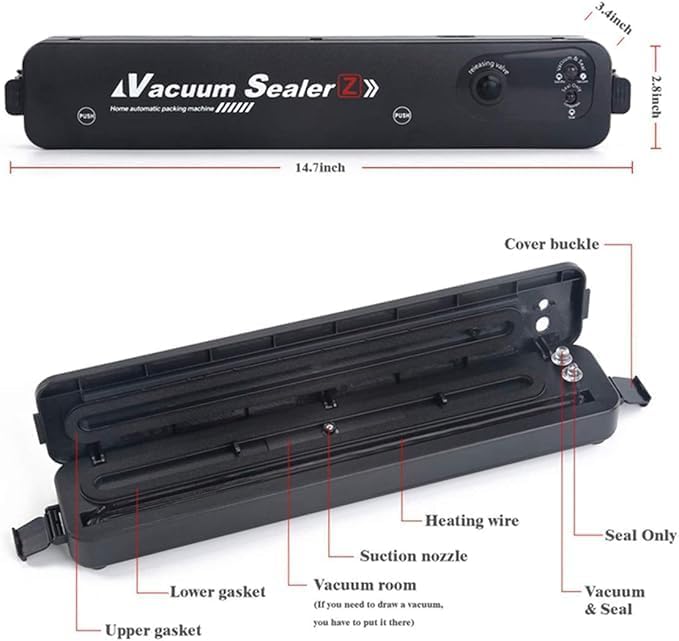 Food Vacuum Sealer Machine Portable Air-Tight Packing & Preservation