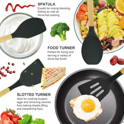 12 Pieces Silicone Cooking Utensils Set